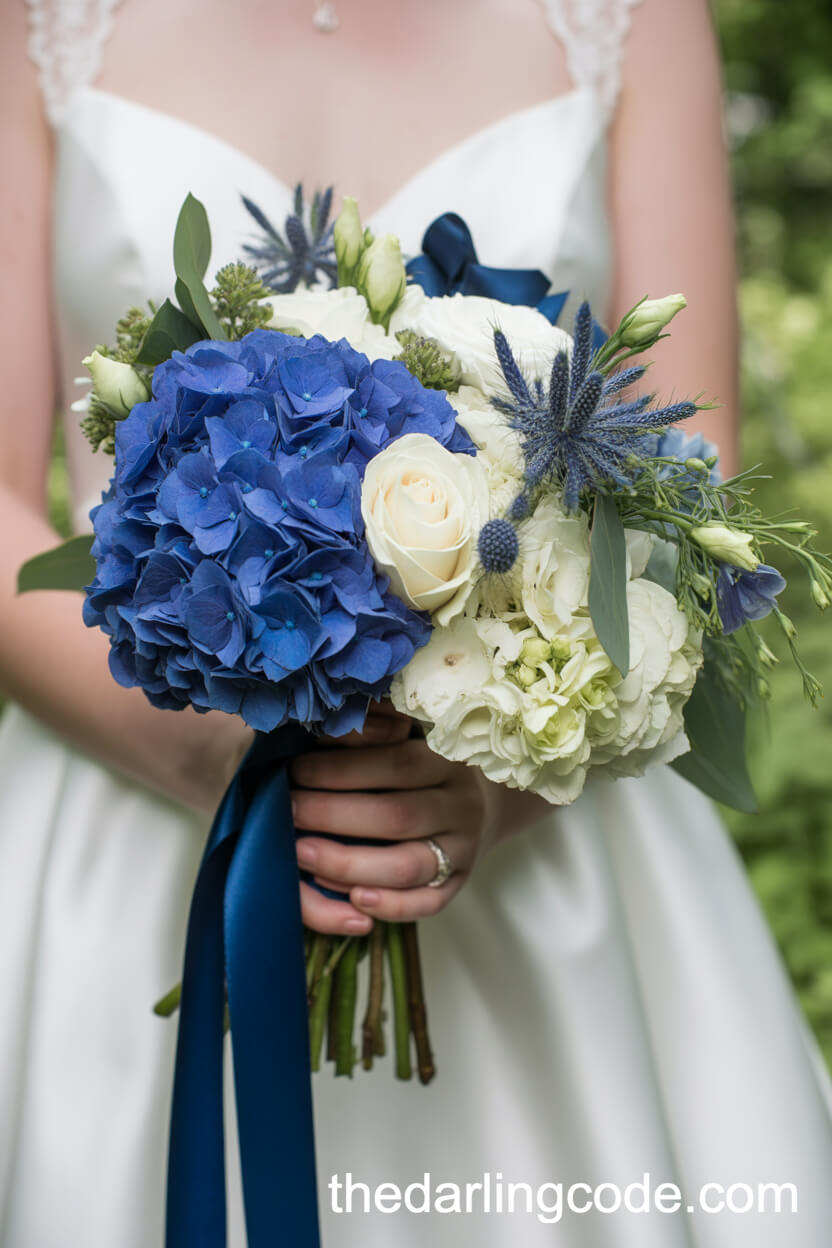Navy Blue Bridal Bouquet Inspiration