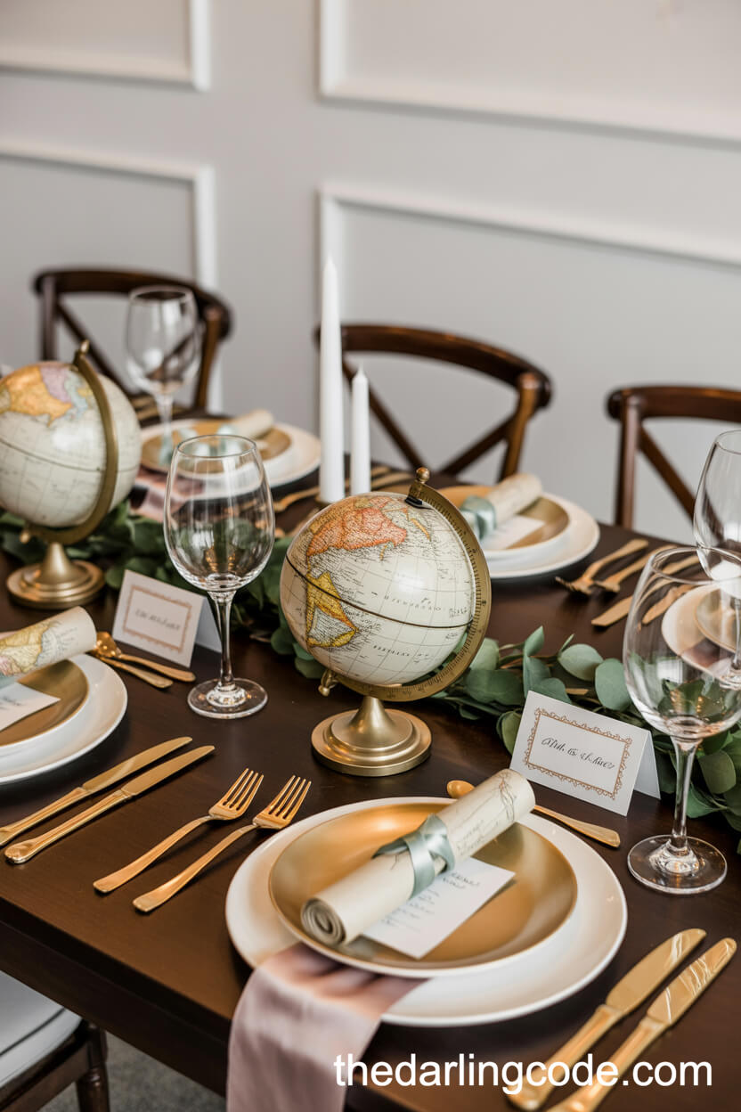 Travel-Inspired Globes And Rolled Maps