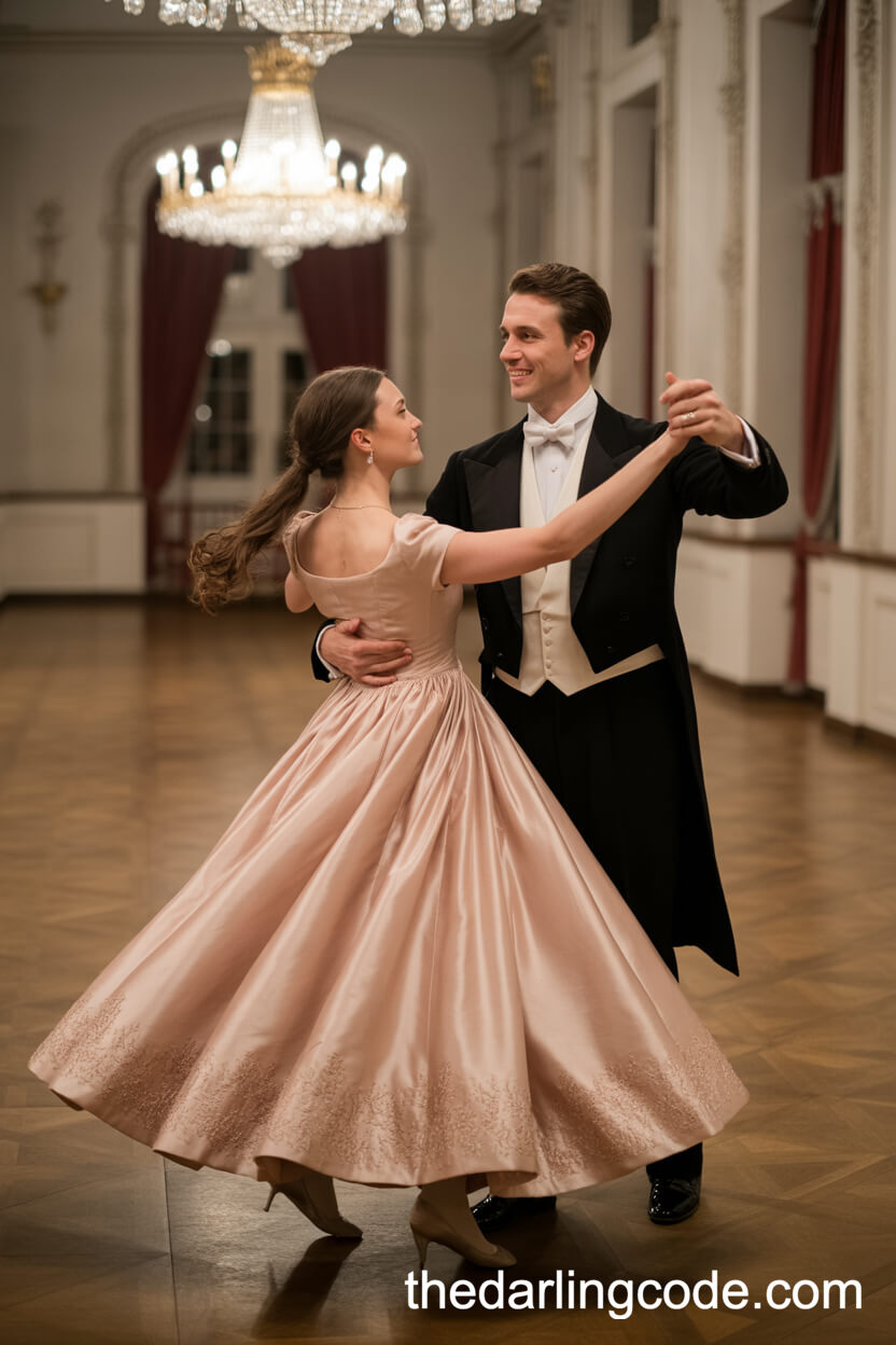 Waltzing In A Grand Ballroom Beneath Chandeliers
