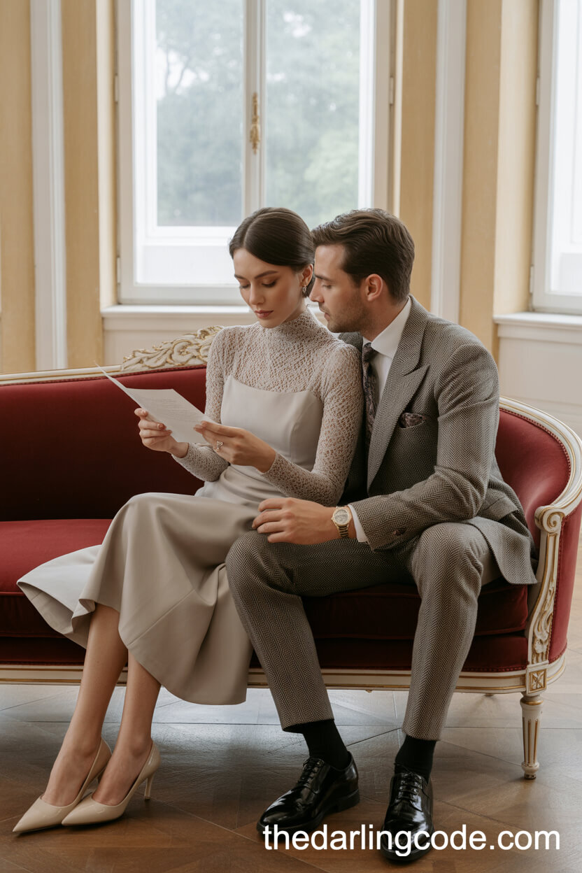 Reading A Love Letter On A Velvet Settee