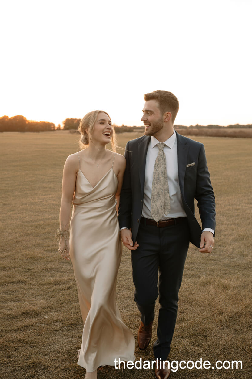 Golden Hour Walk Through A Field