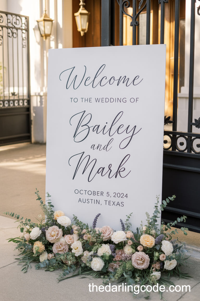 The Estate Welcome Sign