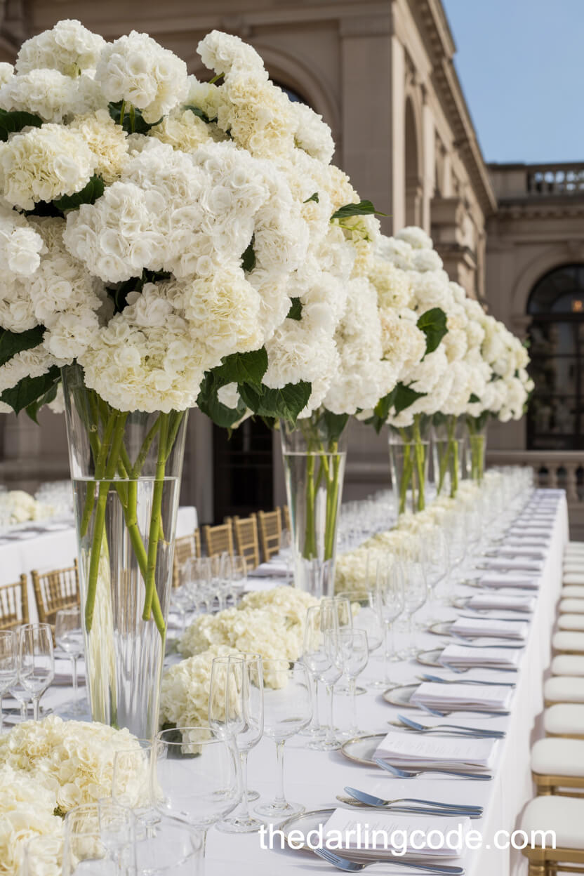 Towering Hydrangea Tables