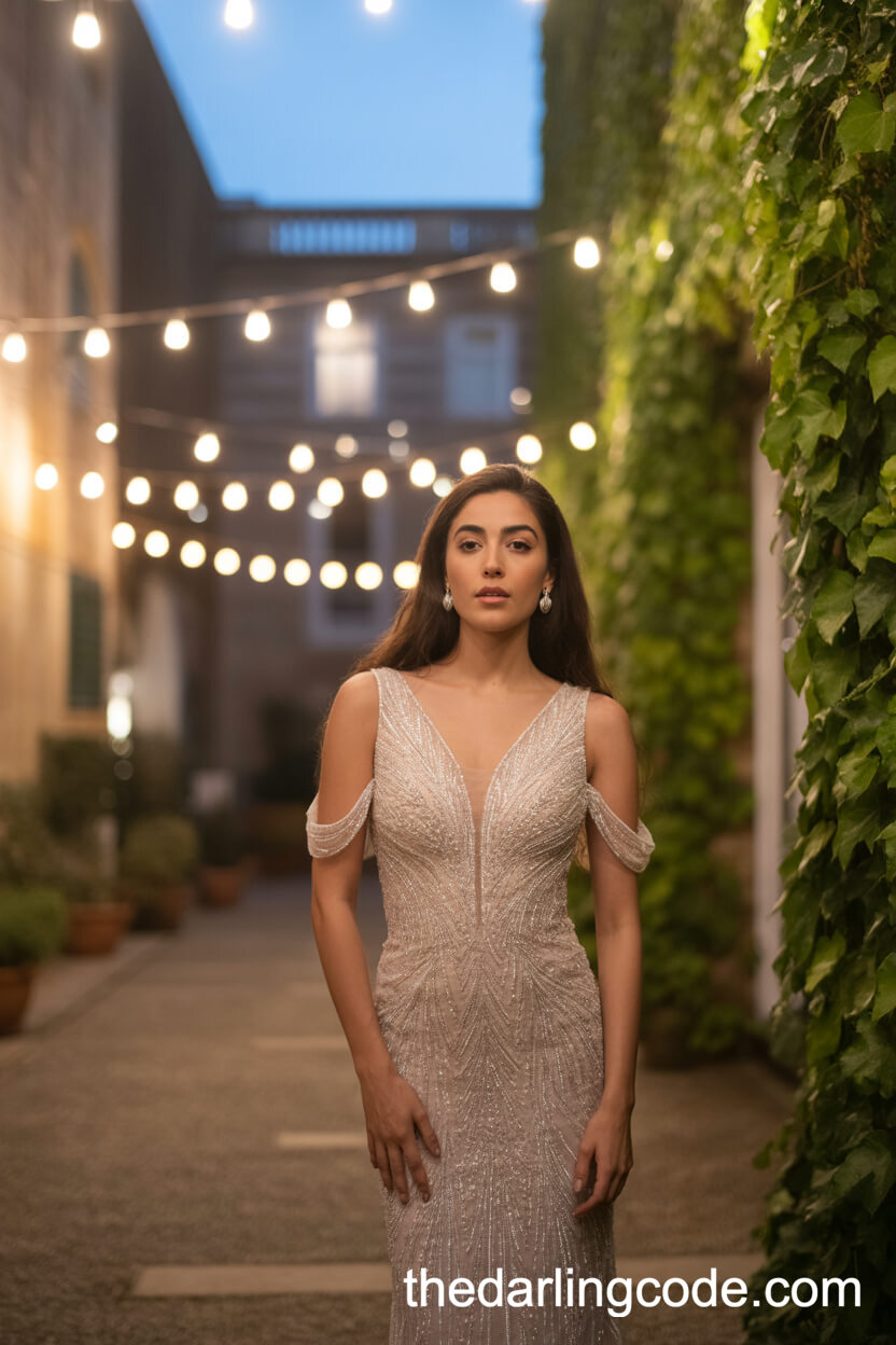 Fully Beaded Sheath Wedding Dress