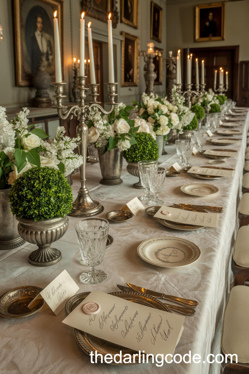 Formal Dinner with Monogrammed China