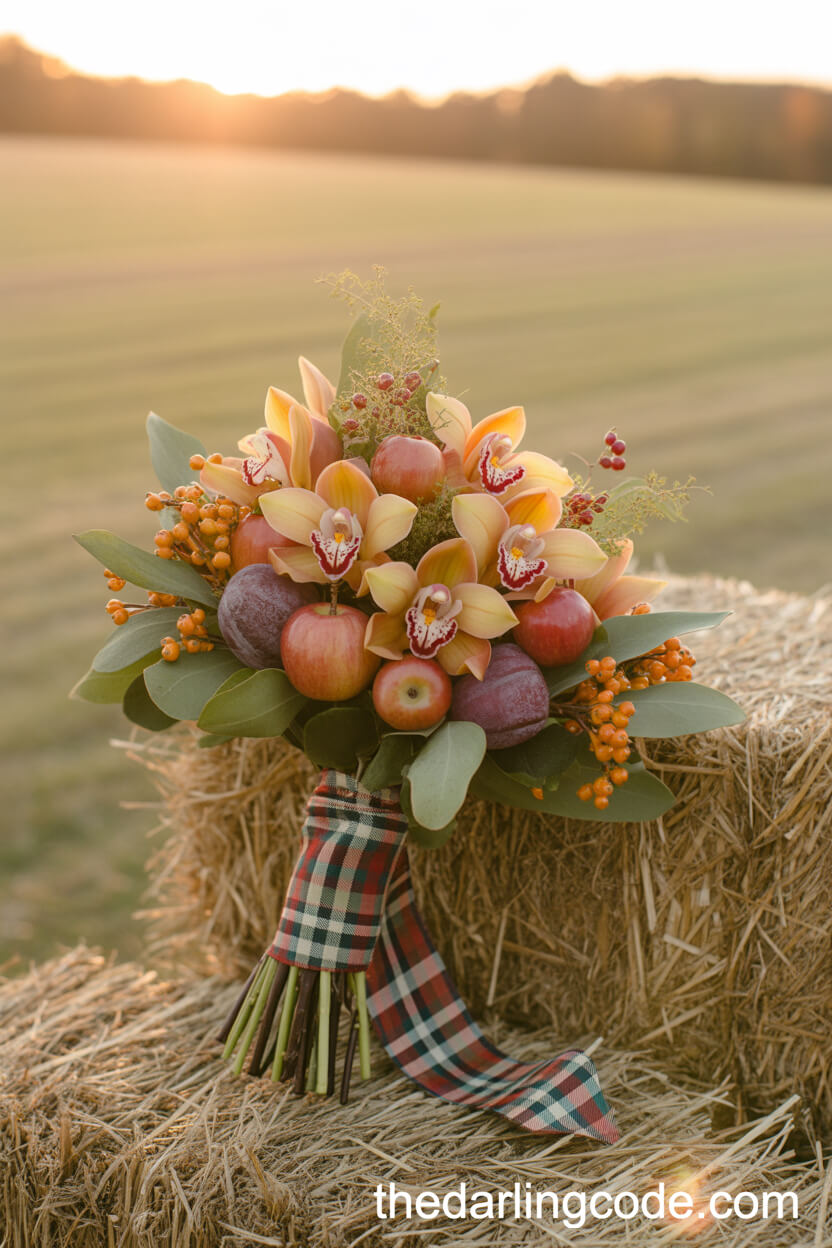 Autumn Orchard-Inspired Orchid Bouquet