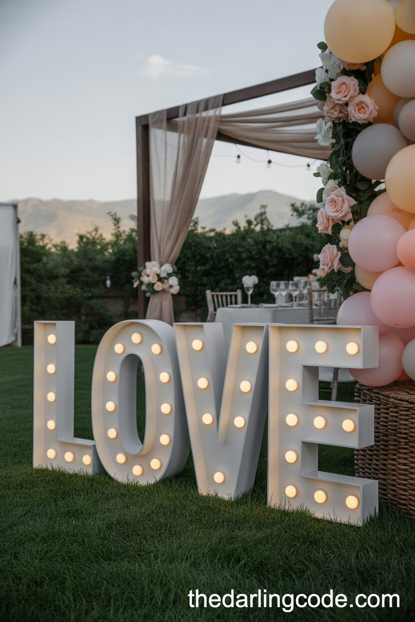 Custom Marquee Sign Wedding Decor