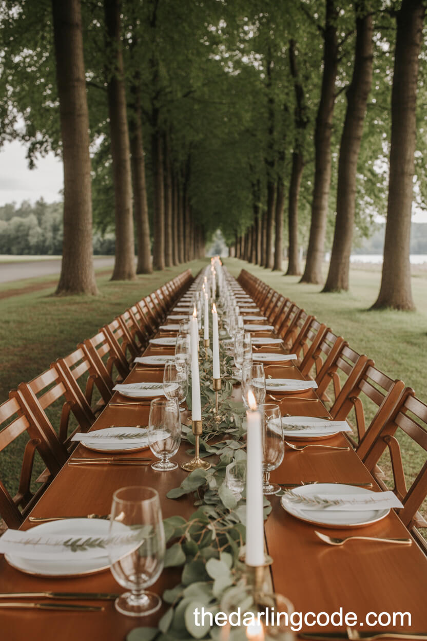 Enchanting Forest Banquet Table Setting