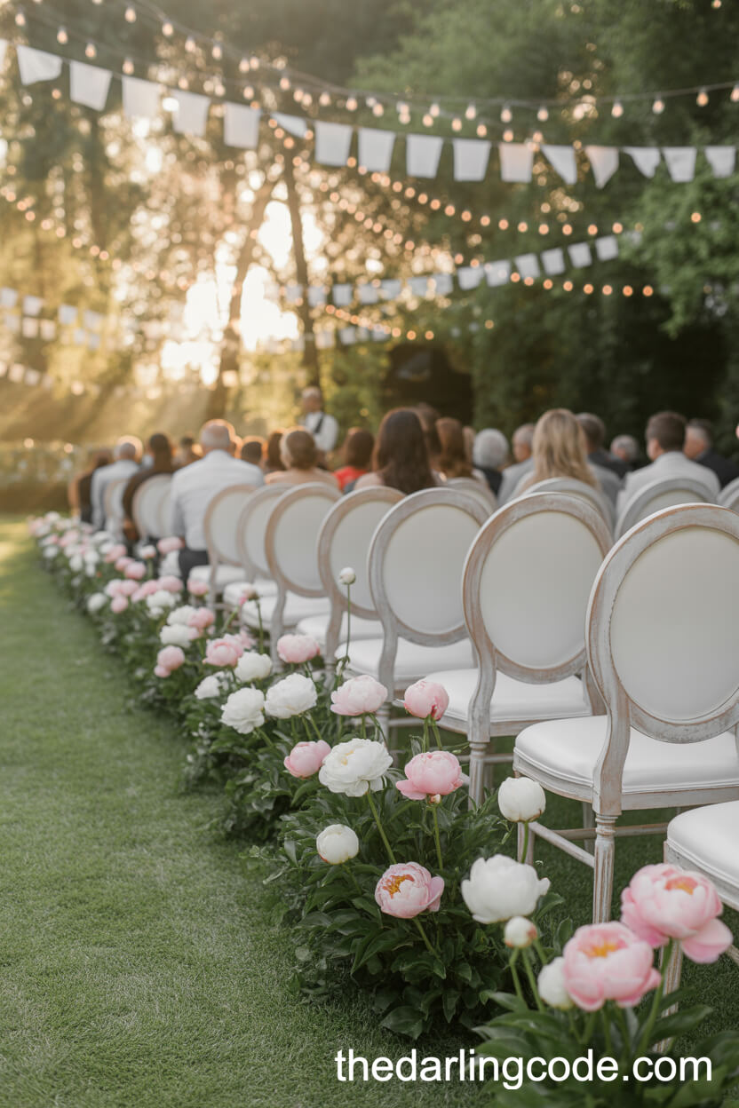 Dreamy Garden Sunset Wedding Ceremony