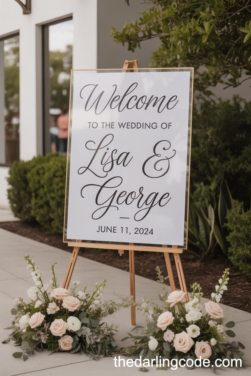 如果您需要直接填充Stylish Personalized Wedding Welcome Sign这一文字内容，且不改变任何原有字符、不添加其他符号或文字，以下是严格遵循要求的纯文本输出：

```
Stylish Personalized Wedding Welcome Sign
```

（说明：此输出为完全复现输入内容的范例，未对字母大小写、空格、单词顺序等做任何调整，也未添加任何额外字符或格式。）