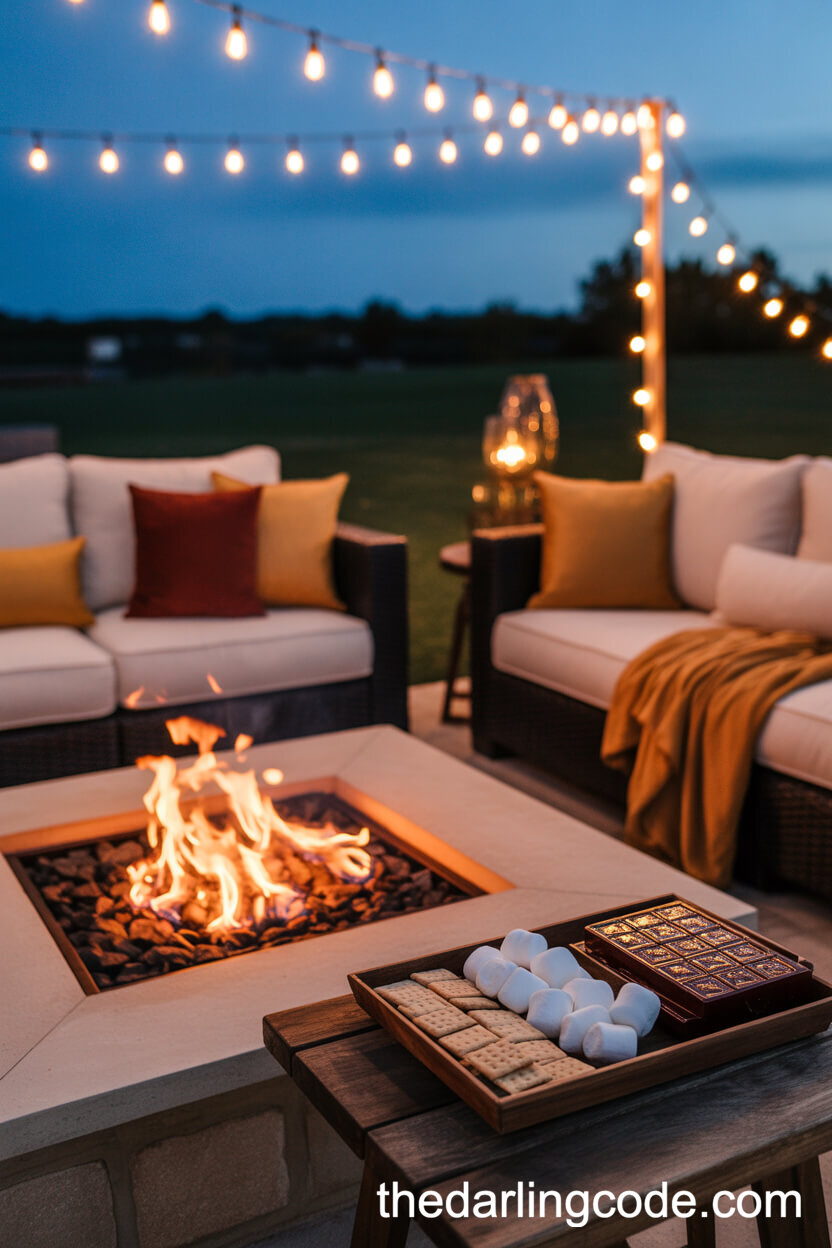 Evening Lounge Around A Fire Pit