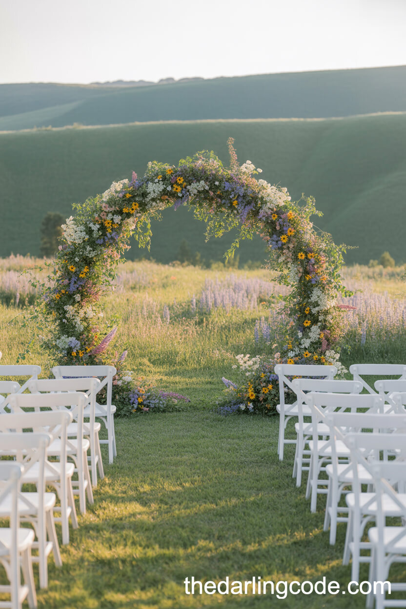 Wildflower Meadow Ceremony Setting