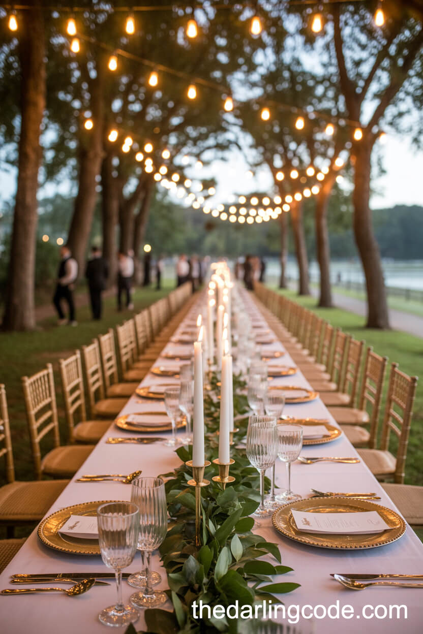 Grand Banquet Table Under The Trees