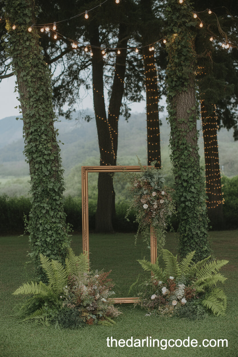 Enchanted Forest Photo Frame With Fairy Lights And Ivy