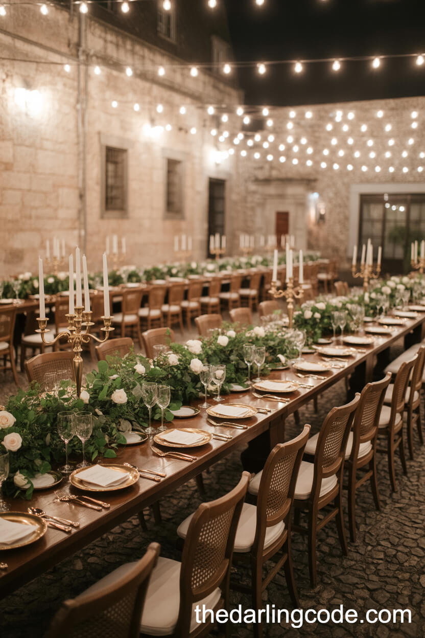 Historic Courtyard Wedding Dinner