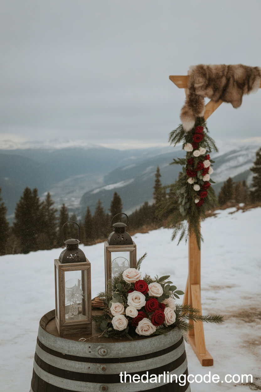 Intimate Winter Elopement On A Mountainside