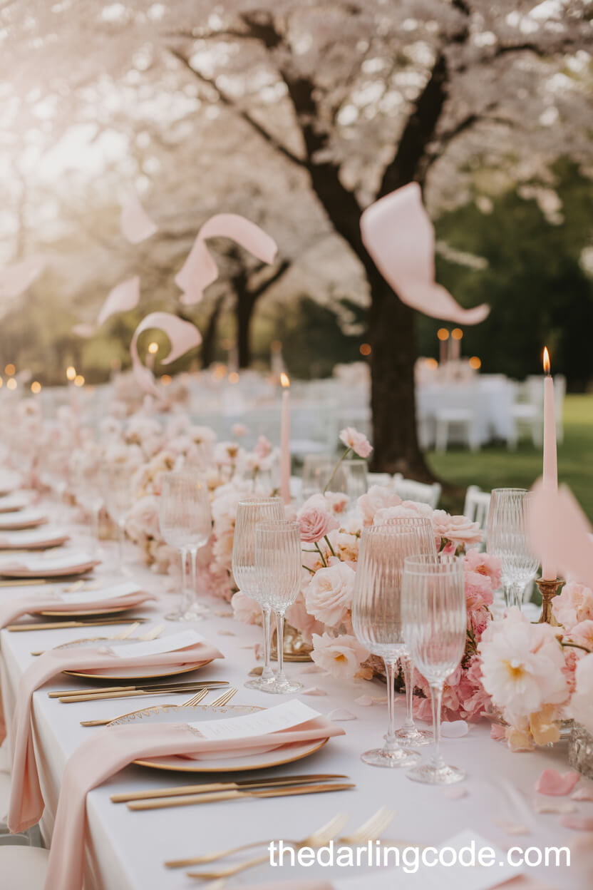 Blush Pink Pastel Wedding Colors In A Dreamy Outdoor Spring Reception