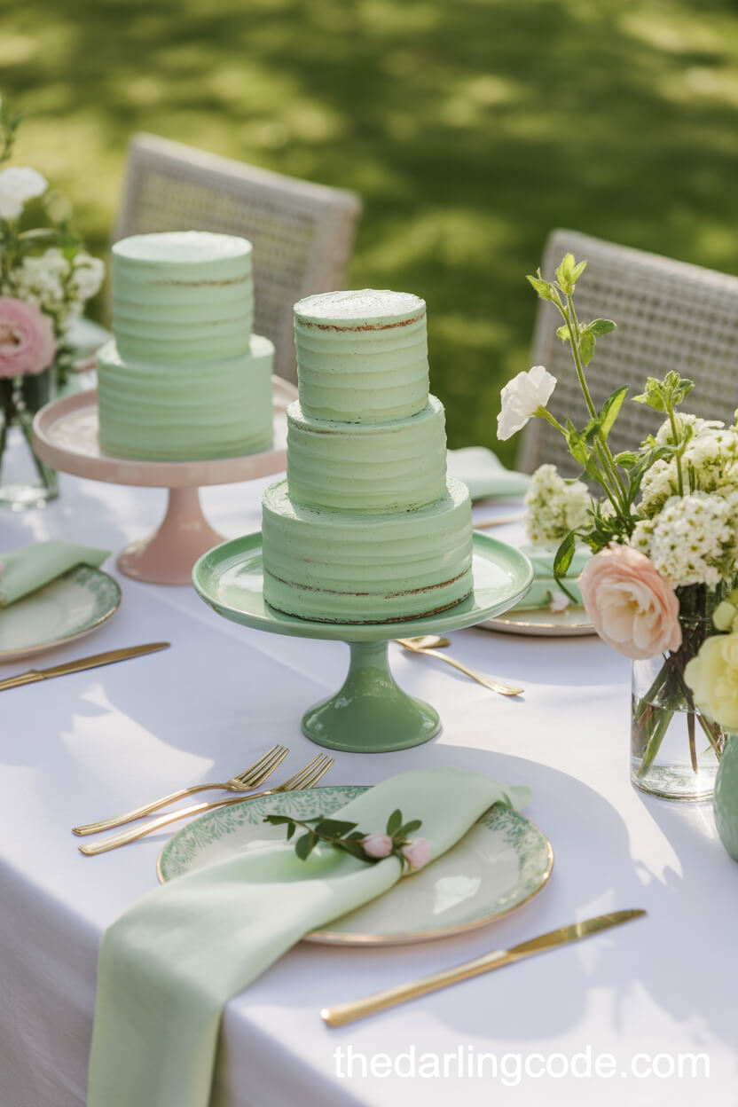 Mint Green Pastel Palette For A Spring Garden Brunch Wedding