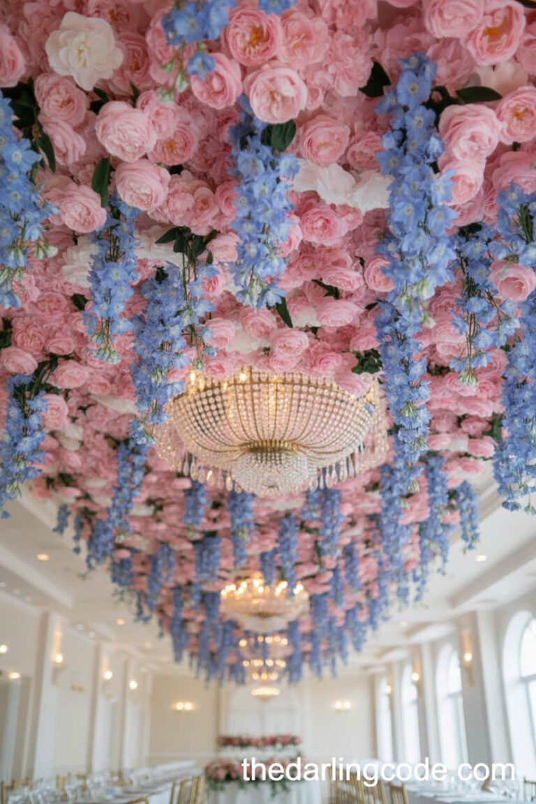 pink and blue wedding ideas