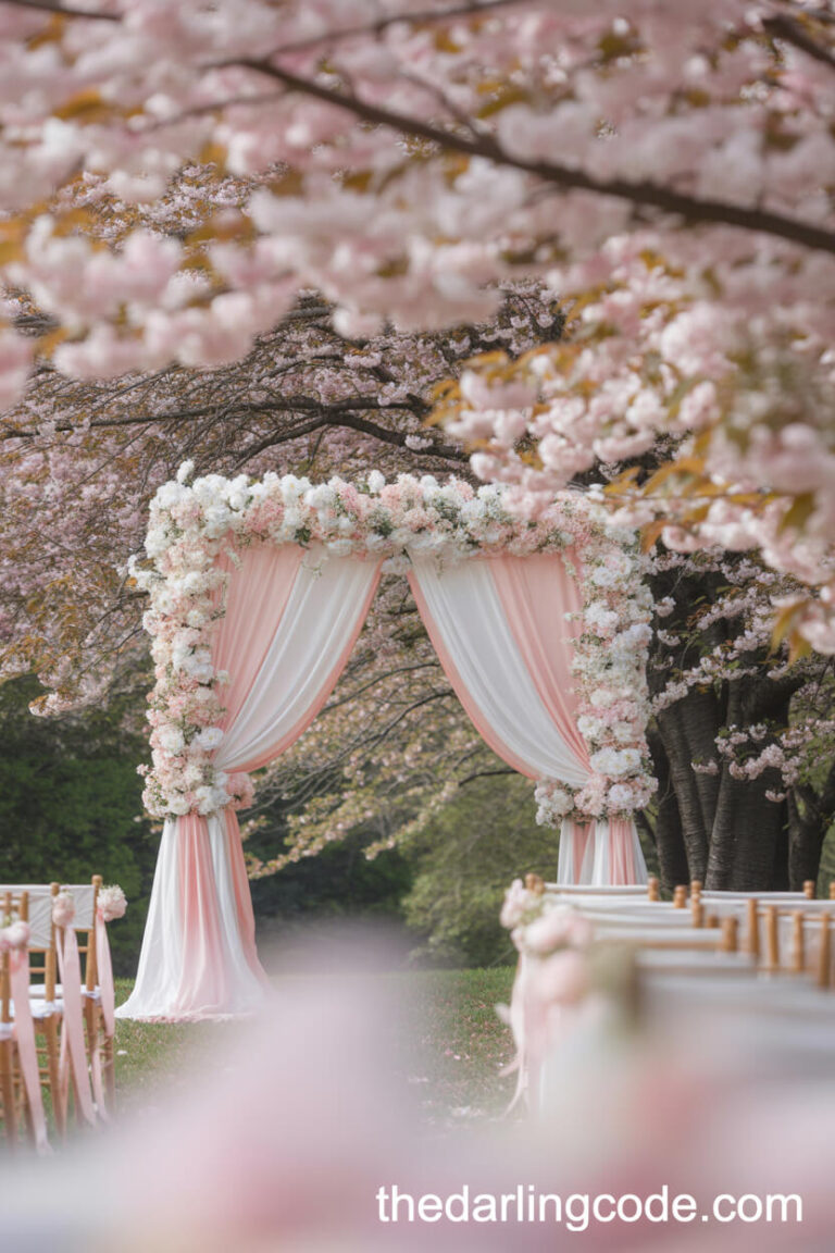pink and white wedding ideas