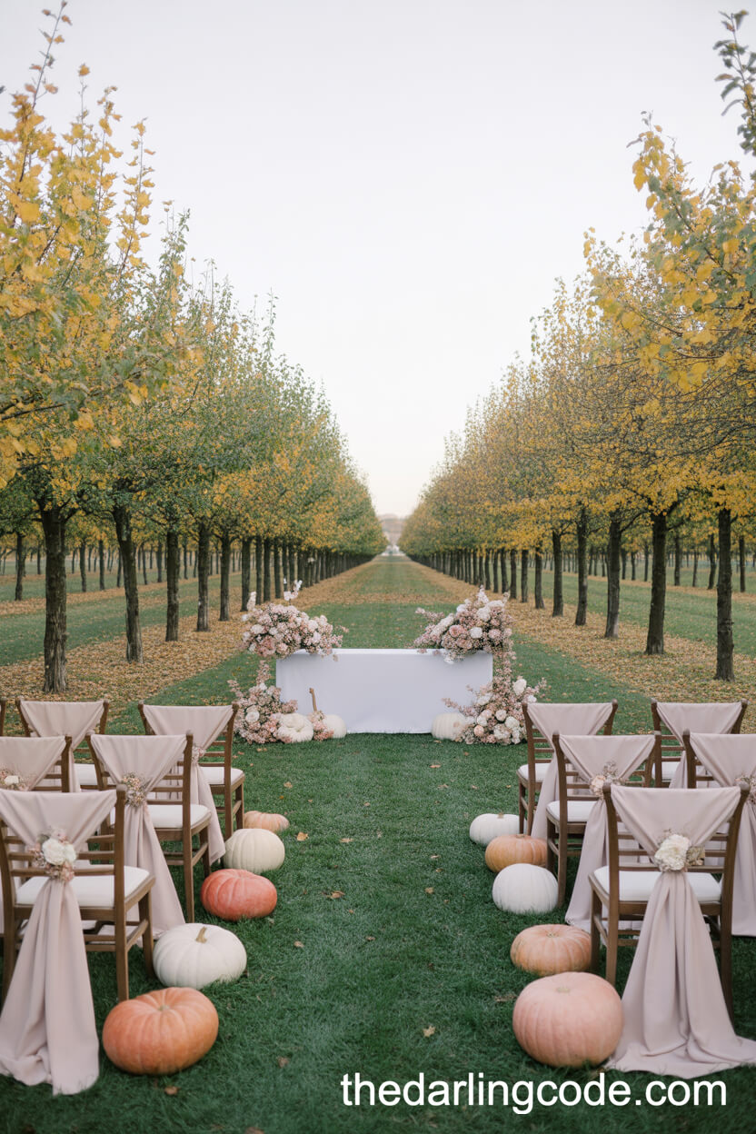Enchanted Orchard Wedding With Pink Autumn Accents