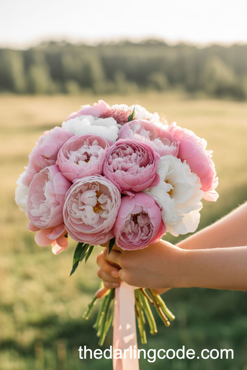 Lush Pink Peony Hand-Tied Bouquet
