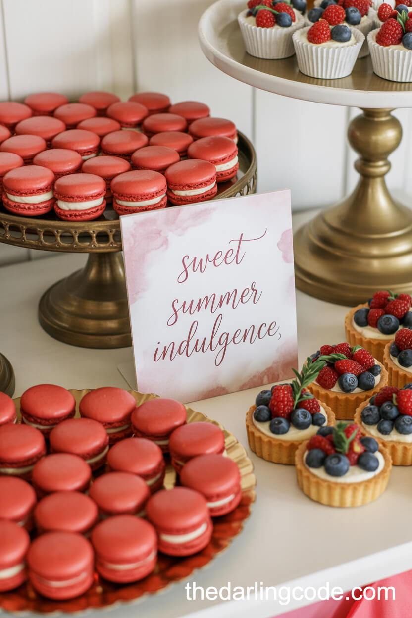 Red-Themed Summer Dessert Table