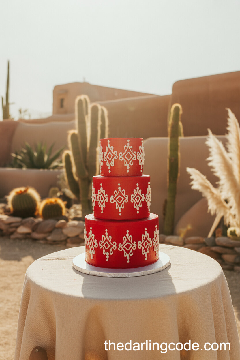 Petite Heart-Shaped Red Velvet Cake With Fresh Flowers