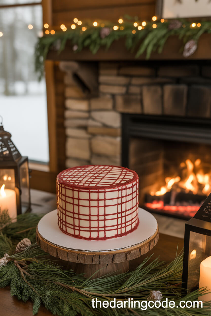 White Wedding Cake With Hand-Painted Red Watercolor Florals