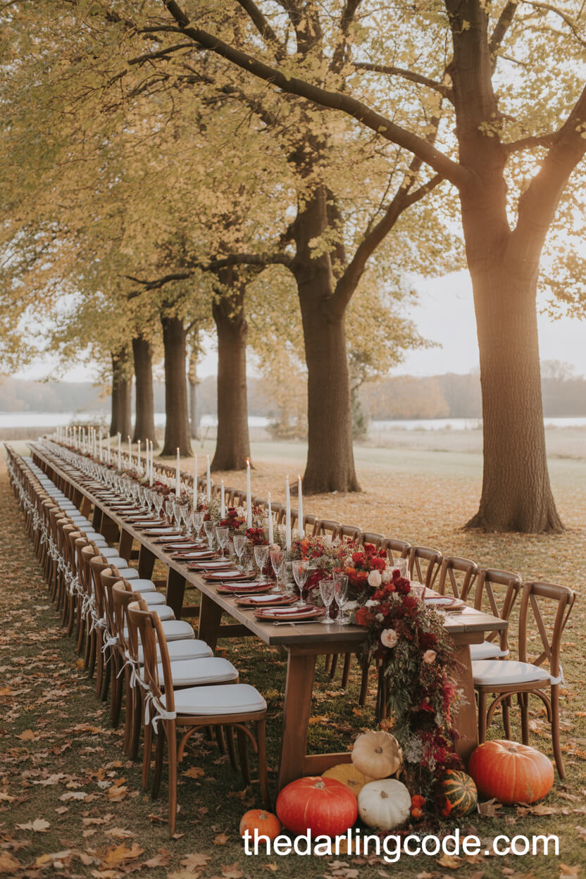 Autumn Harvest Reception Table