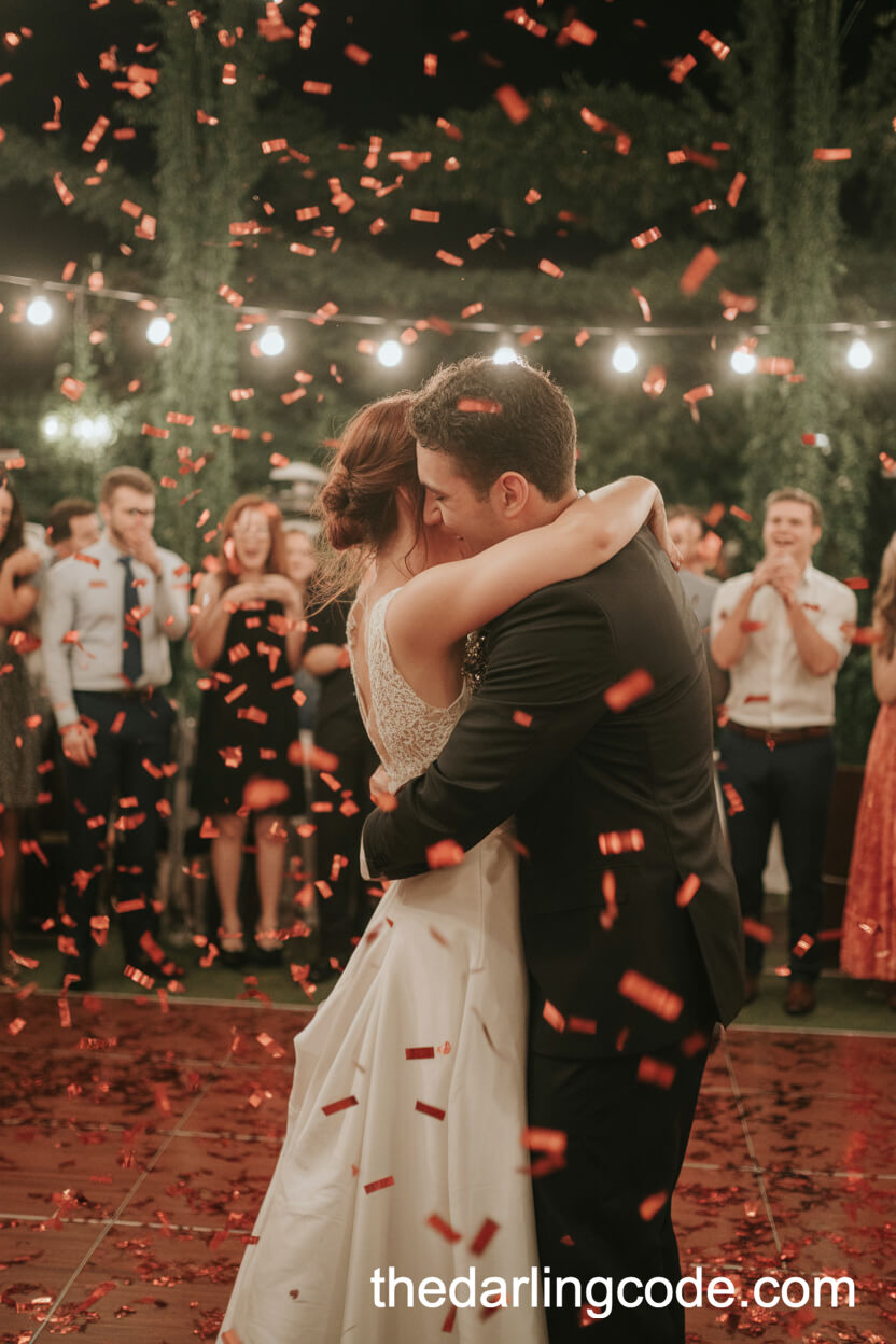 First Dance With Red Confetti