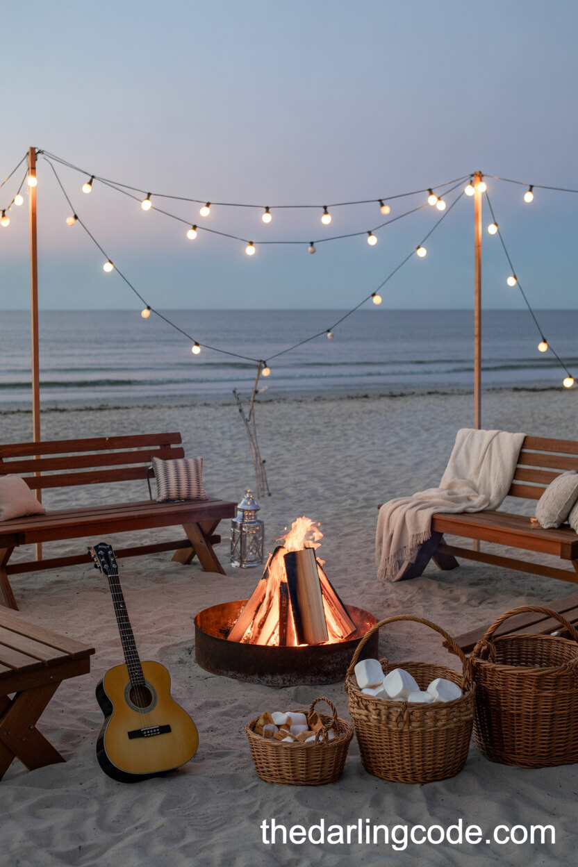 Summery Bonfire Gathering Complete With S’mores And Music