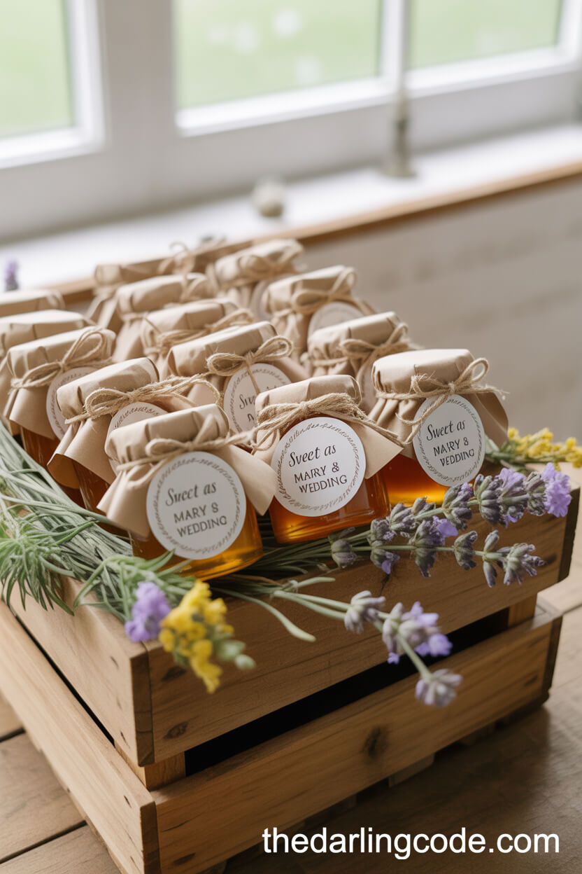 Personalized Honey Jar Wedding Favors