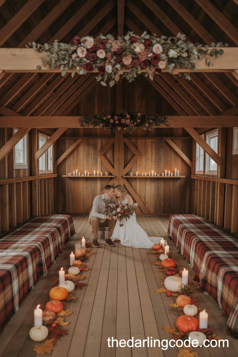Burgundy And Blush Pink Rustic Barn Wedding Colors