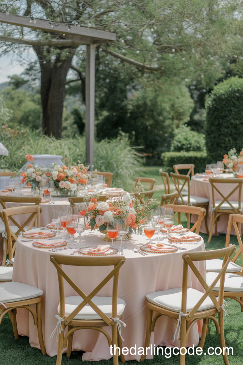 Peach And Coral Midsummer Garden Wedding Colors