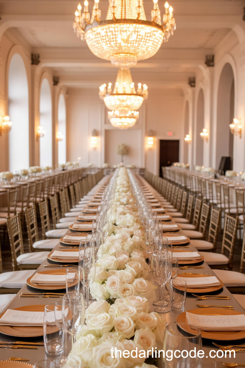 Champagne And Ivory Chic Ballroom Wedding Colors