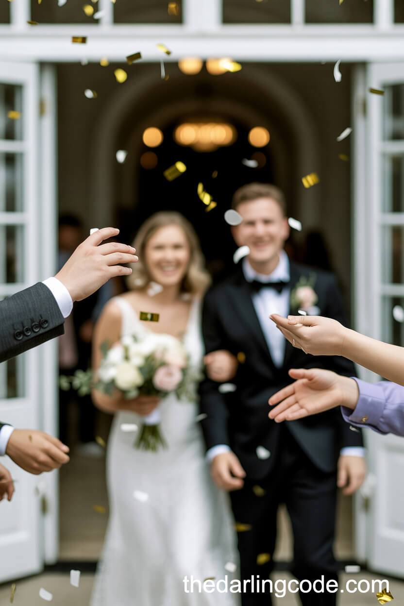 Eco-Friendly Confetti Wedding Exit