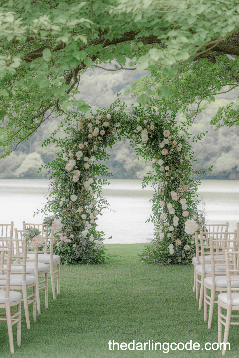 Floral Garden Arbor Ceremony