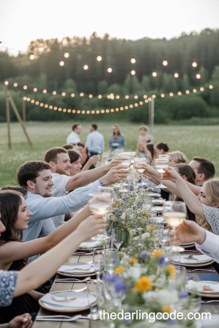 Sunset Meadow Reception With Family-Style Dining