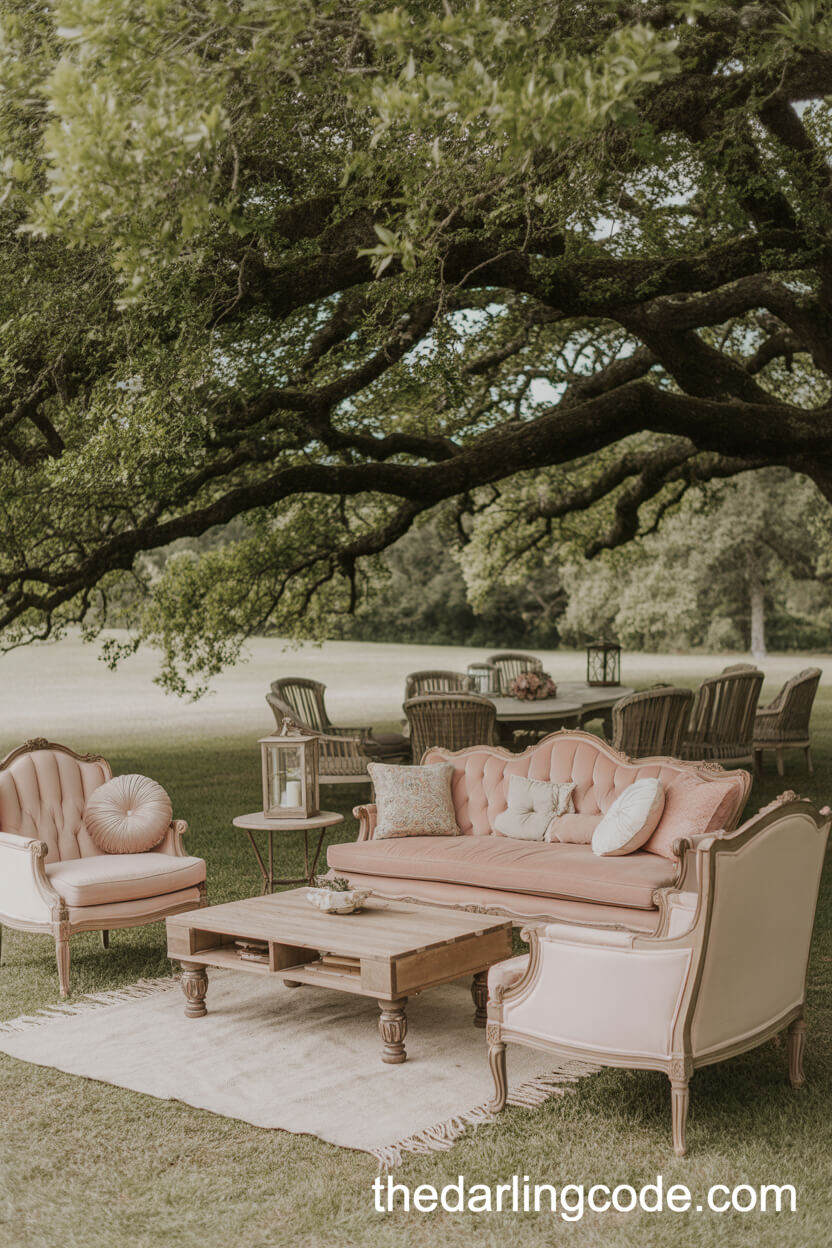 Outdoor Vintage Lounge Seating Area