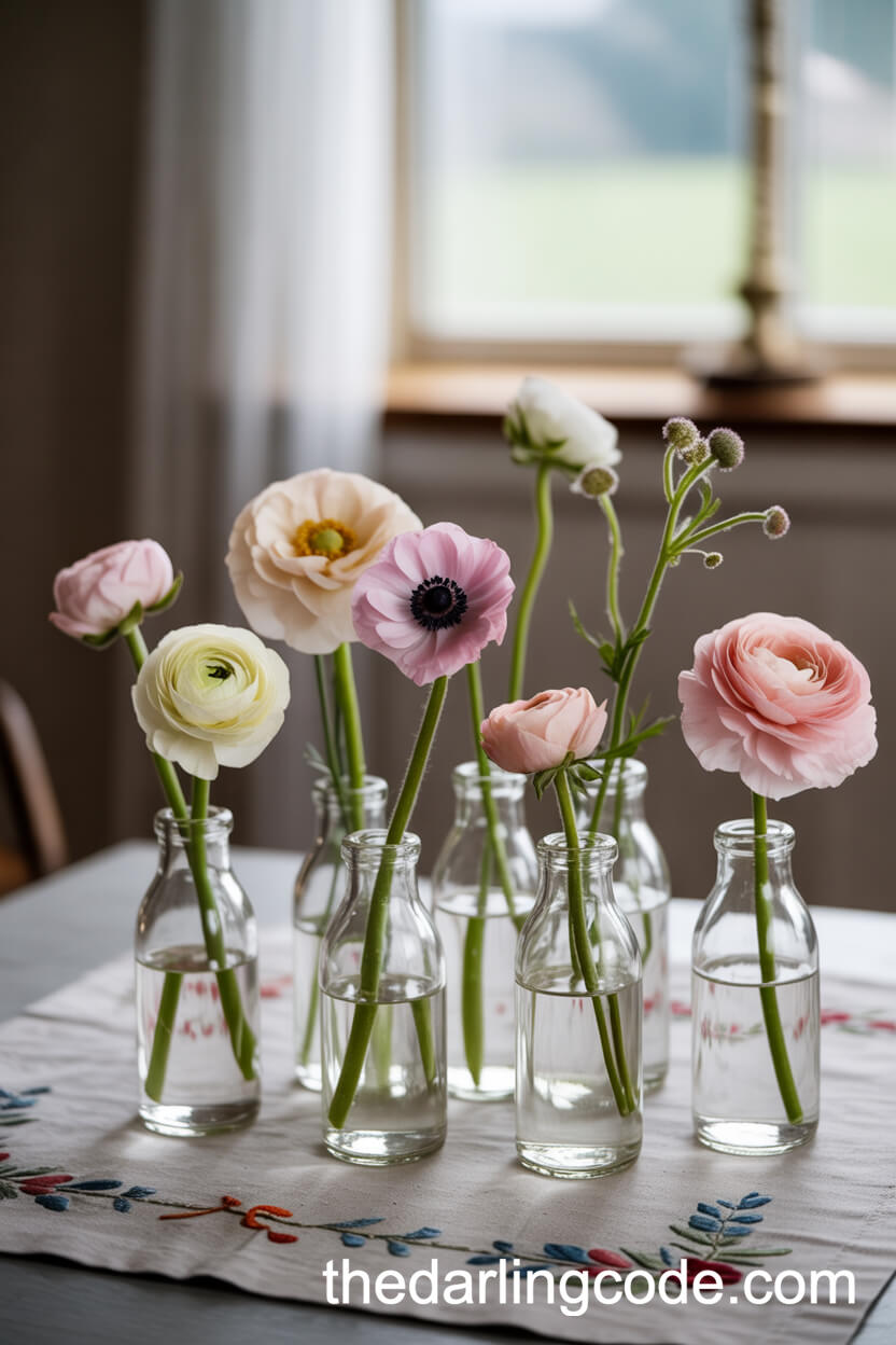 Vintage Milk Bottle Floral Collection