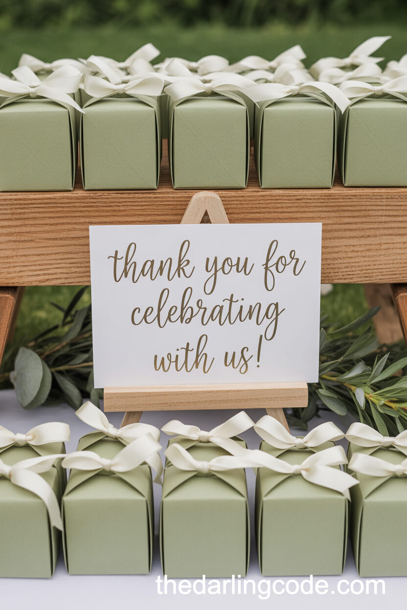 Sage Green Wedding Favor Ideas