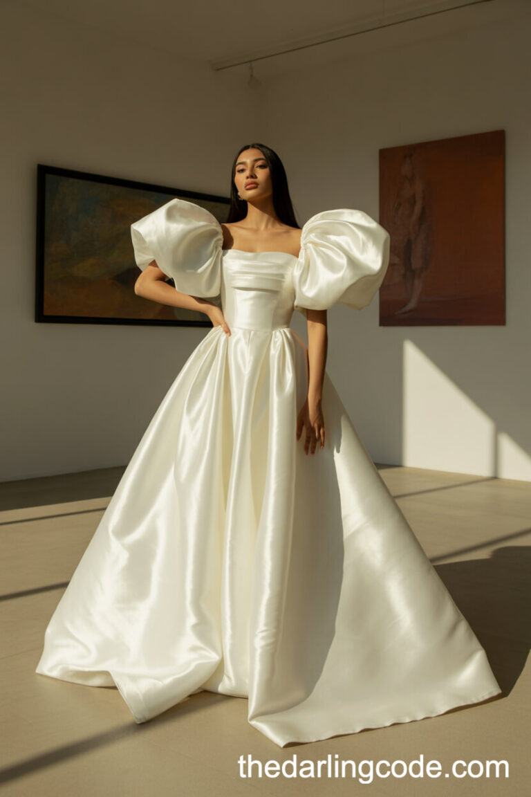 satin wedding dresses
