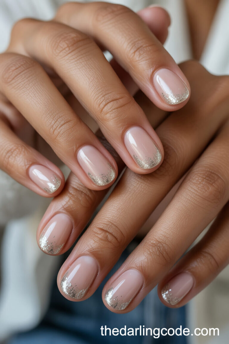 simple bridal nails