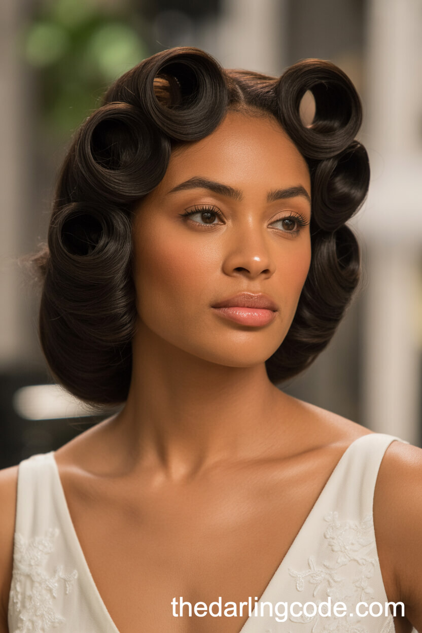 Glamorous Vintage Victory Rolls