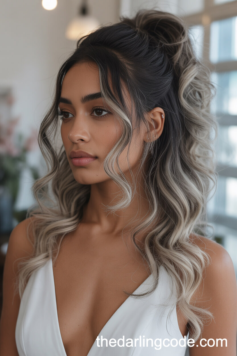 High Ponytail With Bouncy Curls