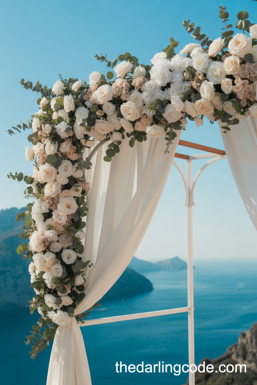 Cliffside Floral Arch With Breathtaking Coastal Views