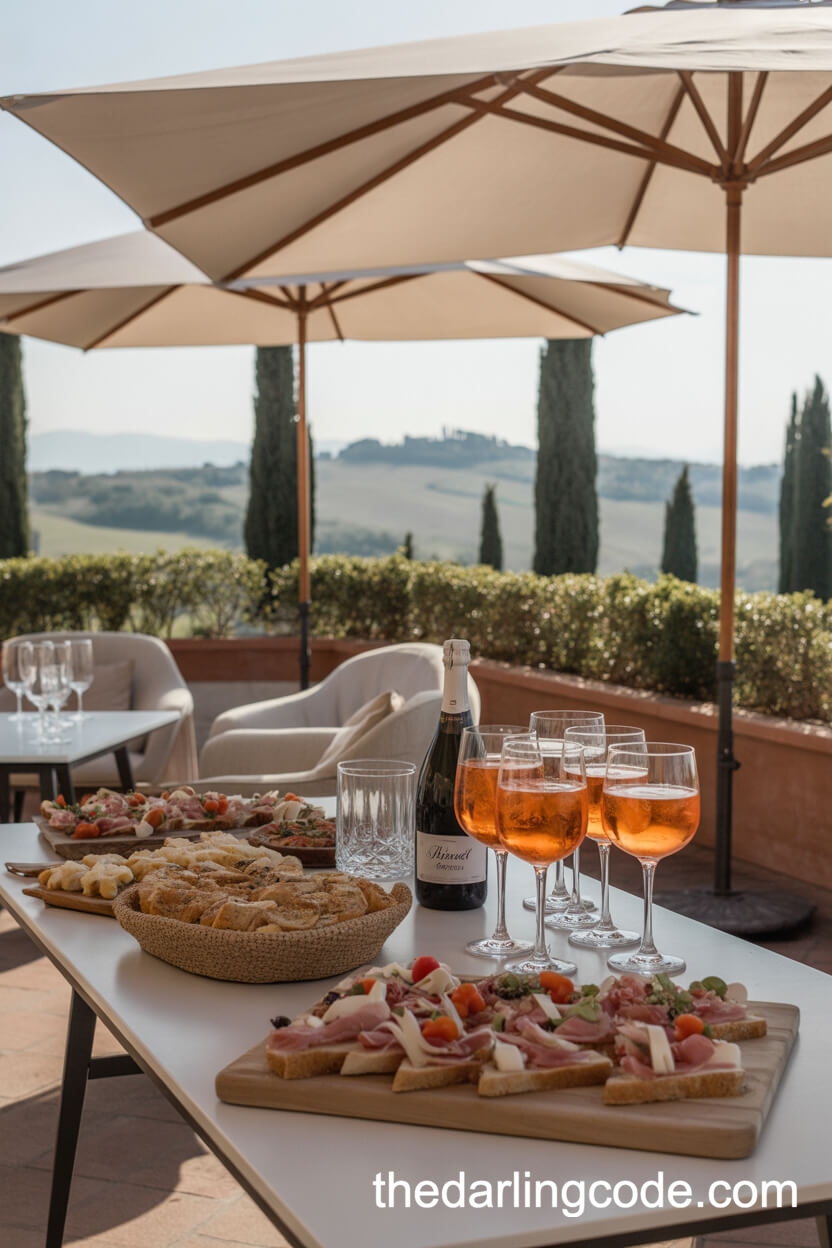 Italian Aperitivo Hour With Scenic Tuscany Views