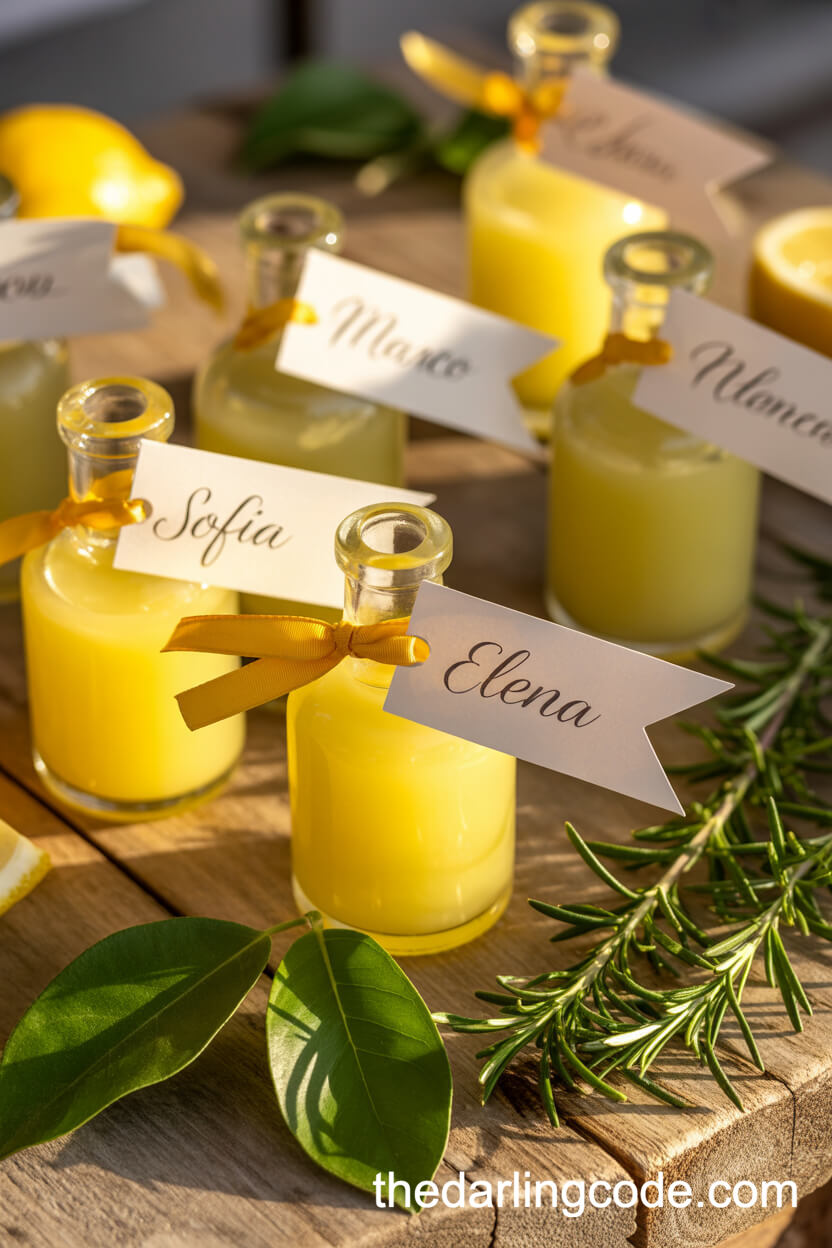Personalized Limoncello Bottle Wedding Favors