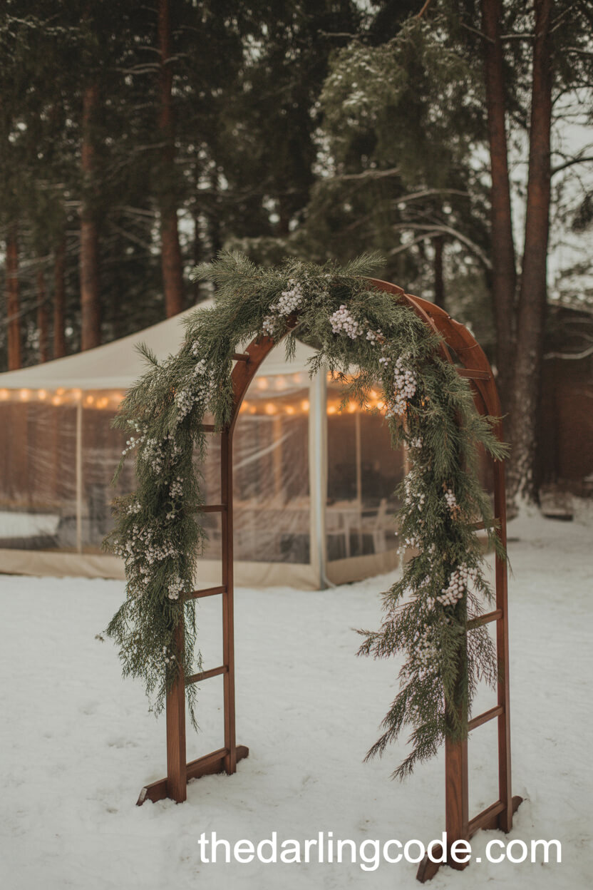 Winter Wonderland Backyard Wedding